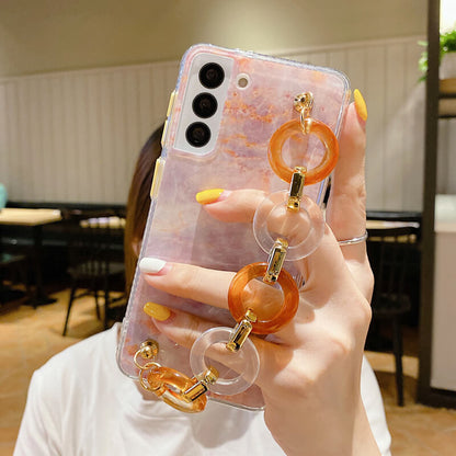 2021 Marbling Chain Wristband Phone Case For Samsung - Dealggo.com