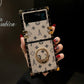 Leather Ring Phone Case for Samsung Galaxy Z Flip4 Flip3