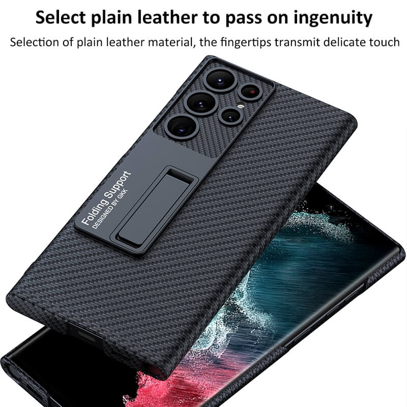NEWEST Magnetic Holder Leather Case for Samsung Galaxy S22 Ultra 5G