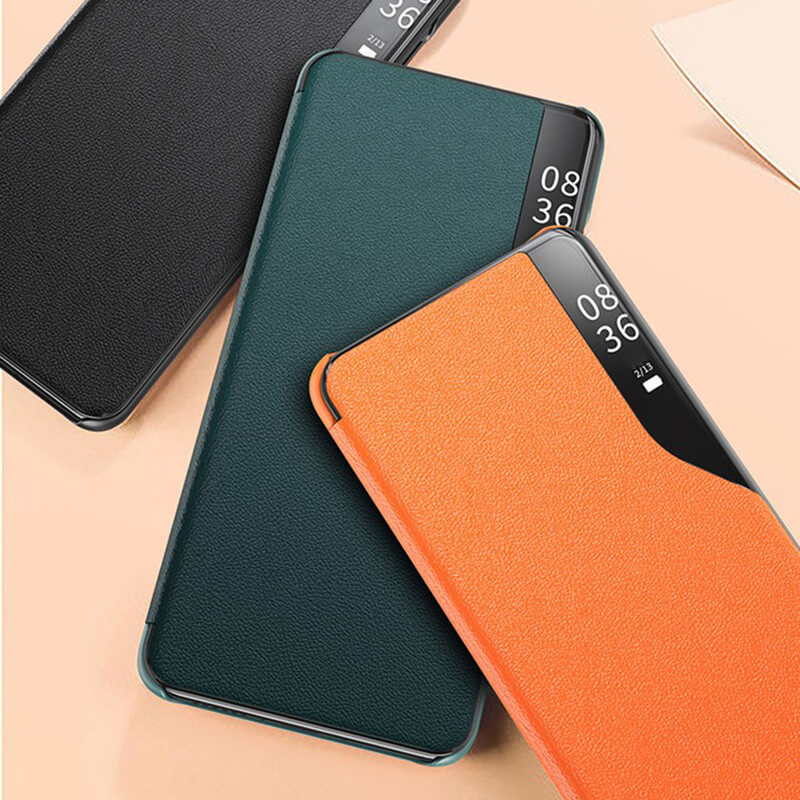 Samsung Smart View Flip Case Luxury Magnetic Leather Kickstand Window Shockproof Cover - Dealggo.com