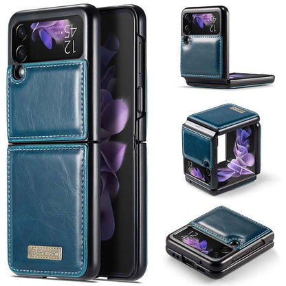 Luxury Leather Wallet Case - Samsung Galaxy Z Flip4 Flip3 5G