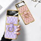 Luxury Leather Electroplating Diamond Protective Cover For Samsung Galaxy Z Flip 3 5G - GiftJupiter