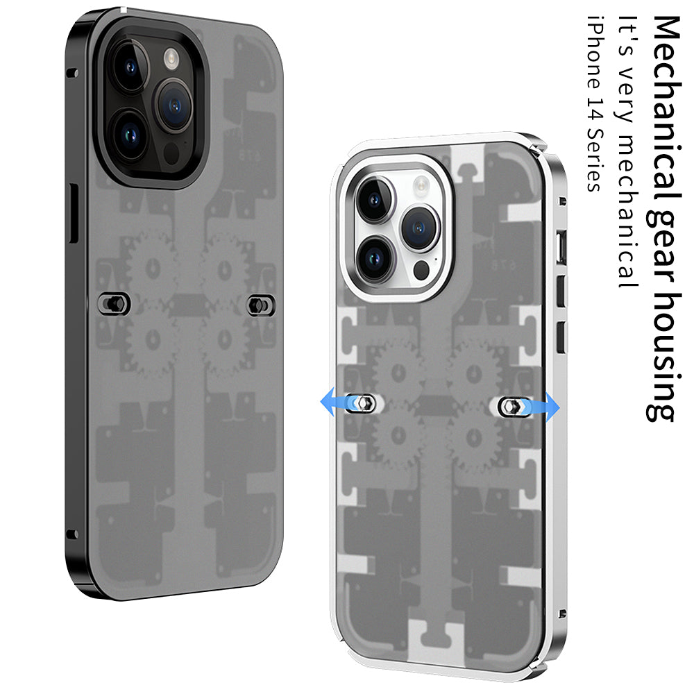 Newest Cyberpunk Mechanical Gear Aluminum Frame Phone Case For iPhone