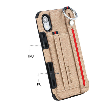 Metal Buckle Wrist Strap Bracket Card Slot Phone Case - Dealggo.com