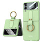 Back Screen Glass Matte Hard Cover With Ring For Samsung Galaxy Z Flip5/Flip4/Flip3