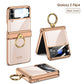 Magnetic Transparent All-inclusive Hinge Ring Holder Case For Samsung Galaxy Z Flip4 5G - GiftJupiter