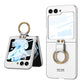 Original Back Screen Glass Matte Hard Cover With Ring For Samsung Galaxy Z Flip5