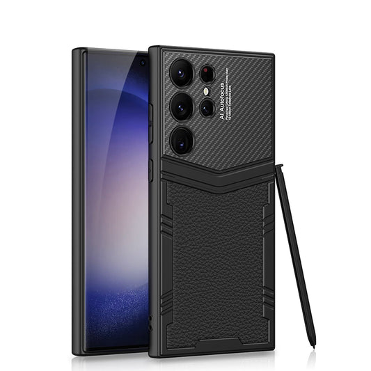 Armor Leather Protective Phone Case For Samsung Galaxy S24 S23 Ultra Plus