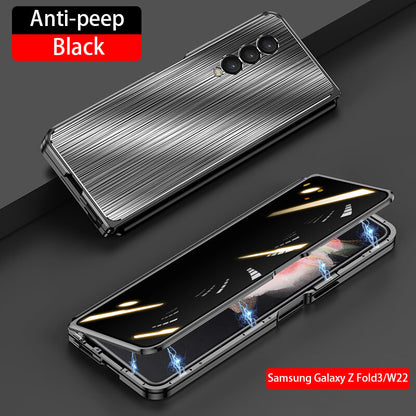 Magnetic Brushed Metal Anti-Fall Case for Samsung Galaxy Z Fold4 Fold3 5G