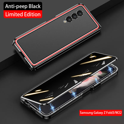 Privacy Magnetic Metal Matte Anti-fall Protective Case For Samsung Galaxy Z Fold3 5G