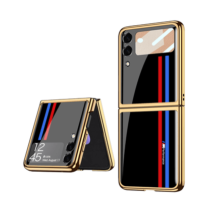 Limited Edition Luxury Plating Frame Anti-knock Protection Glass Case For Samsung Galaxy Z Flip3 - GiftJupiter