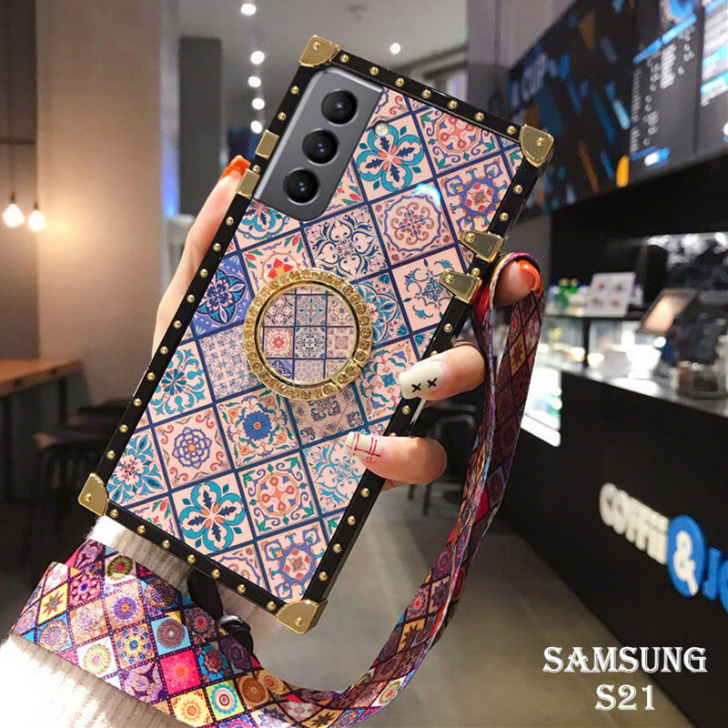 Bohemian chic lanyard ring Phone Case for Samsung S21