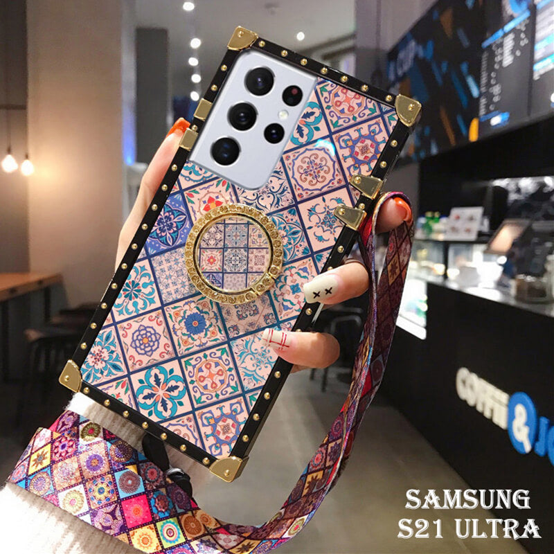 Bohemian chic lanyard ring Phone Case for Samsung S21 Ultra