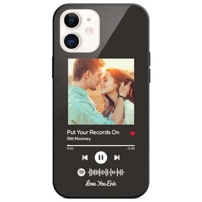Customize Spotify Code iPhone Cases Black