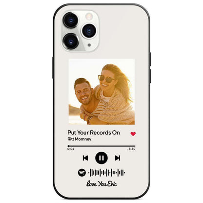 Customize Spotify Code iPhone Cases White