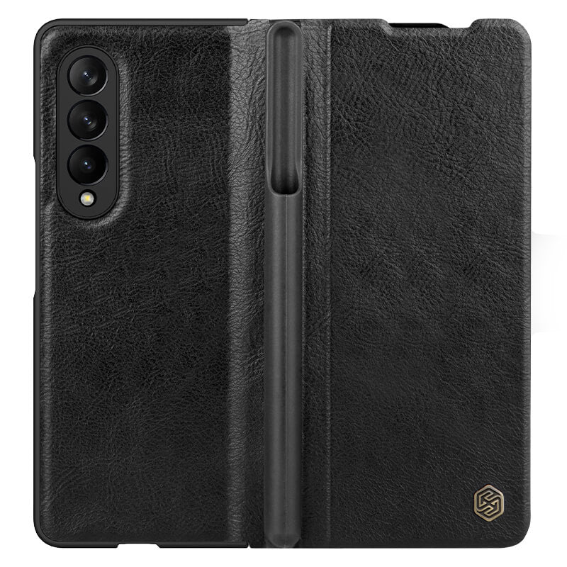 Samsung Galaxy Z Fold3 / Fold4 Phone Case - Business Leather S Pen Slot Cover - GiftJupiter