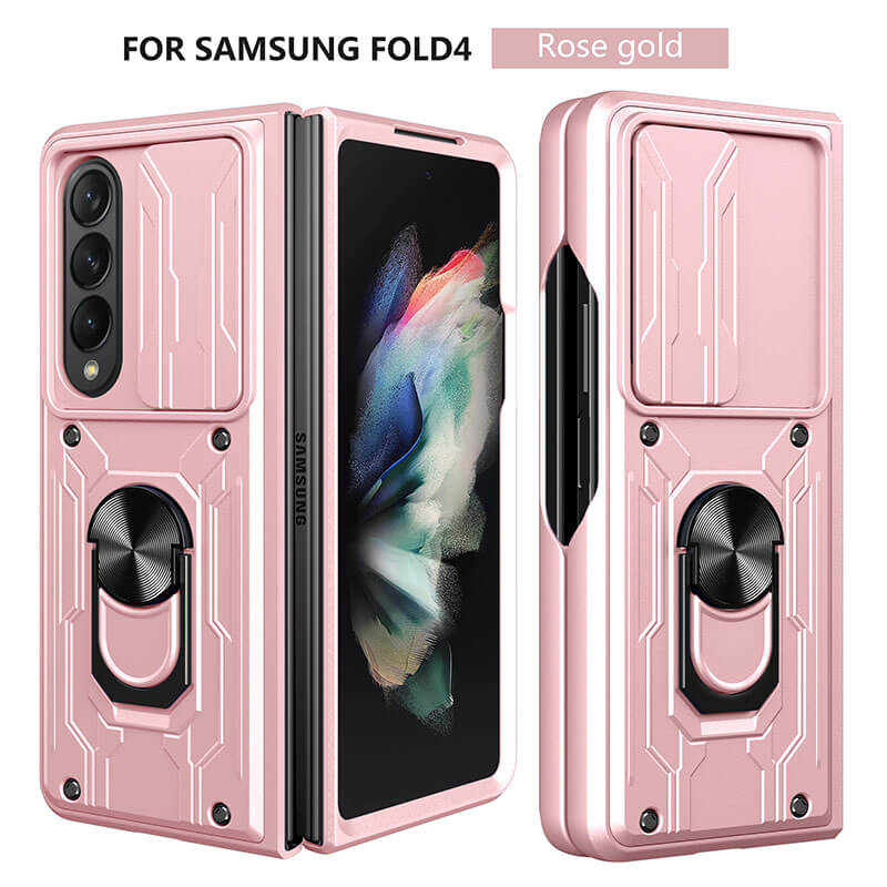 Samsung Galaxy Z Fold4 Case Sliding Lens Cover with Stand - GiftJupiter