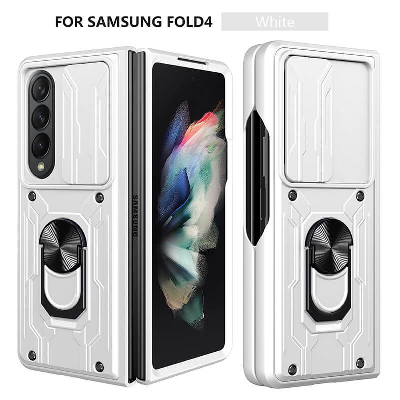 Samsung Galaxy Z Fold4 Case Sliding Lens Cover with Stand - GiftJupiter