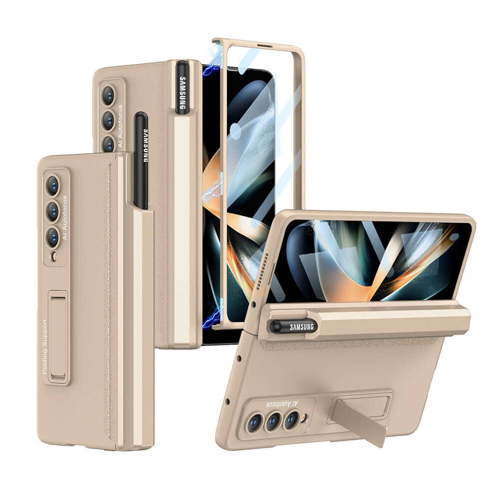 Magnetic Hinge Holder Case with Screen glass film and S Pen Slot