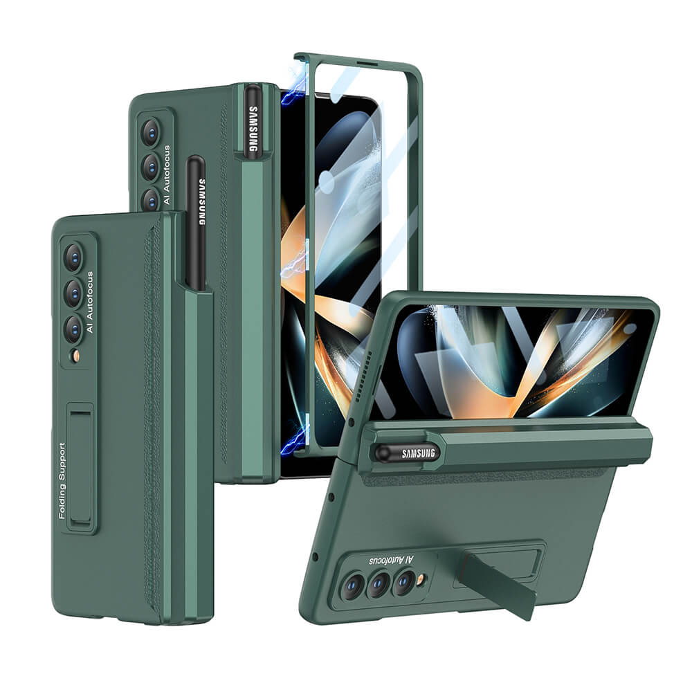 Magnetic Hinge Holder Case with Screen glass film and S Pen Slot
