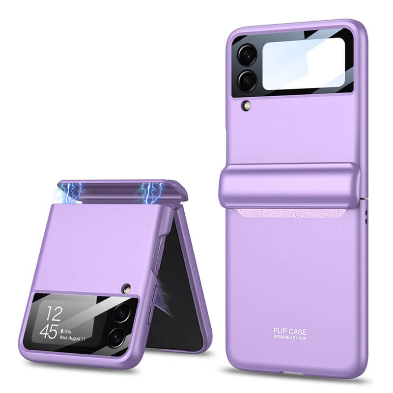 With S Pen Slot Solid Matte Ultra Slim Hard Shockproof Full Protection Cover For Galaxy Z Flip4 Flip3 5G