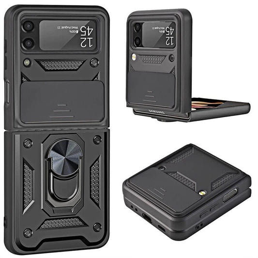 Drop Tested Cover with Magnetic Kickstand Car Mount Protective Case for Samsung Galaxy Z Flip 3 5G - GiftJupiter