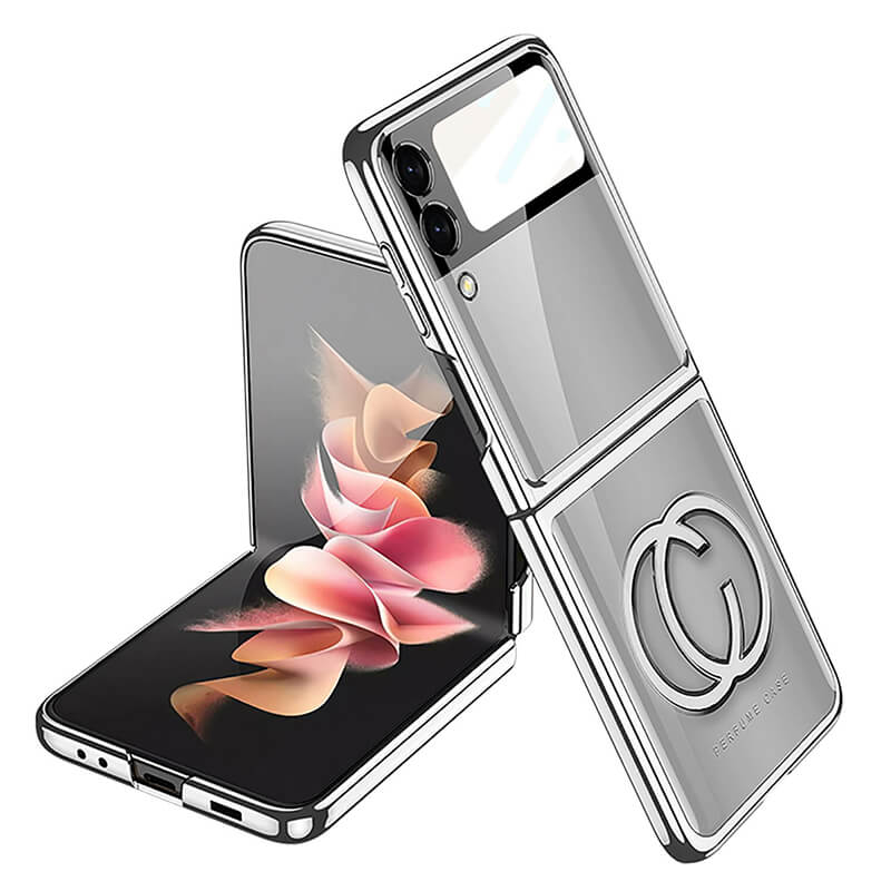Luxury Perfume Plating Frame Anti-knock Protection Glass Case For Samsung Galaxy Z Flip3 - GiftJupiter