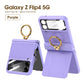 Magnetic Leather Hinge Ring Bracket Case For Samsung Galaxy Z Flip4 5G - GiftJupiter