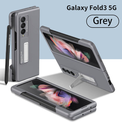 Pen Slot Matte Hard Anti-Slip Scratch Resistant Durable Case for Samsung Galaxy Z Fold 3 5G