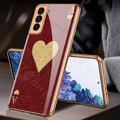 FLASH⚡SALE I 2021 Luxury Baroque Style Plating Anti-knock Protection Tempered Glass Case For Samsung S21 S21 Plus S21 Ultra