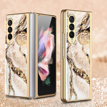 Dealggo | Natural marble Glass Case for Samsung Galaxy Z Fold 4 3 2 1 5G