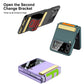 Original Leather Strap Holder Back Screen Glass Hard Cover For Samsung Z Flip 3 5G - GiftJupiter