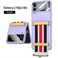 Original Leather Strap Holder Back Screen Glass Hard Cover For Samsung Z Flip 3 5G - GiftJupiter
