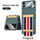 Original Leather Strap Holder Back Screen Glass Hard Cover For Samsung Z Flip 3 5G - GiftJupiter