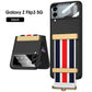Original Leather Strap Holder Back Screen Glass Hard Cover For Samsung Z Flip 3 5G - GiftJupiter