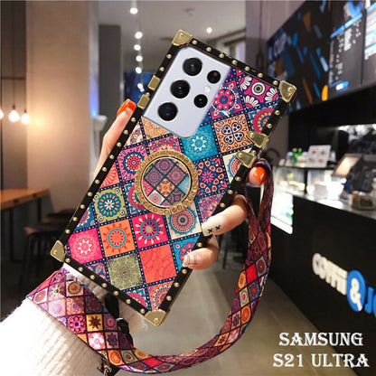 Bohemian chic lanyard ring Phone Case for Samsung S21 Ultra