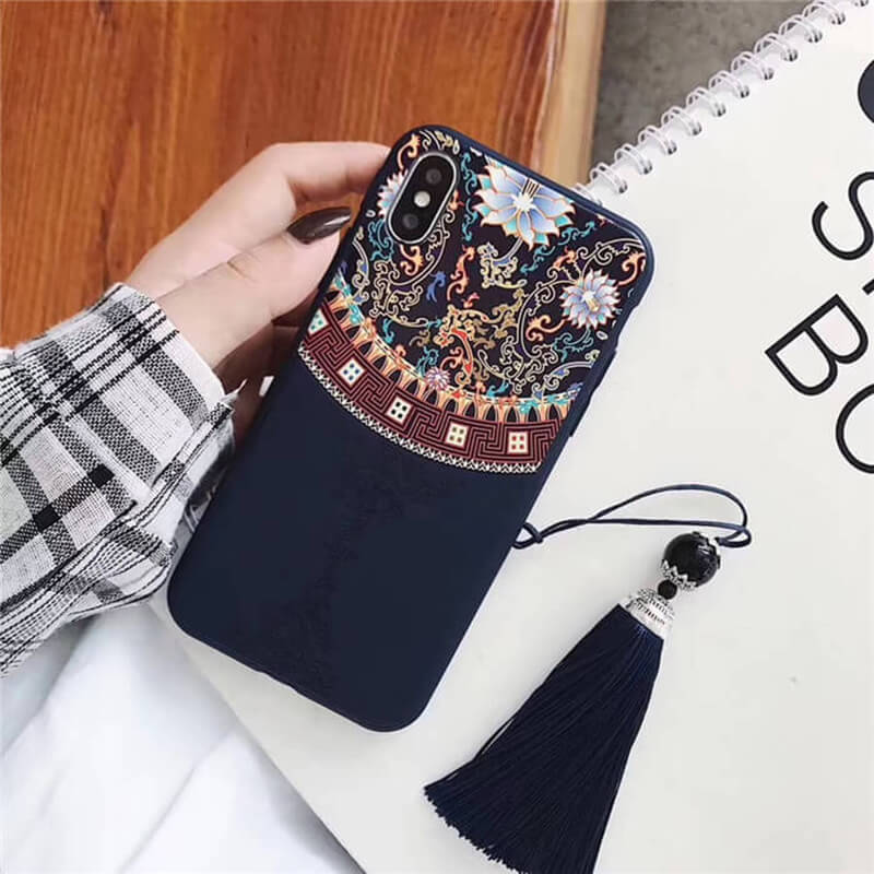 Vintage Palace Wind Tassel Phone Case For iPhone - Dealggo.com
