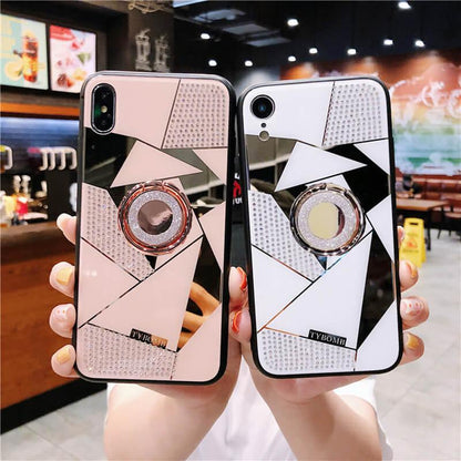 2021 New High Quality Diamond iPhone Case with Ring and Lanyard - Dealggo.com