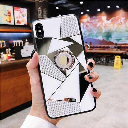 2021 New High Quality Diamond iPhone Case with Ring and Lanyard - Dealggo.com