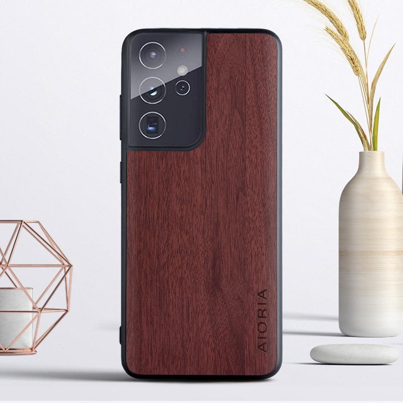 2021 Luxury Wood Grain Phone Case For Samsung S21 Ultra Plus S20 Note 20 A72 5G
